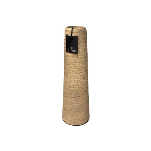 Carv Tall Vase 50 Latte
