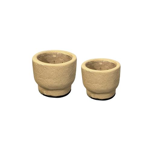 Tea Candle Holder L/M Set Butter