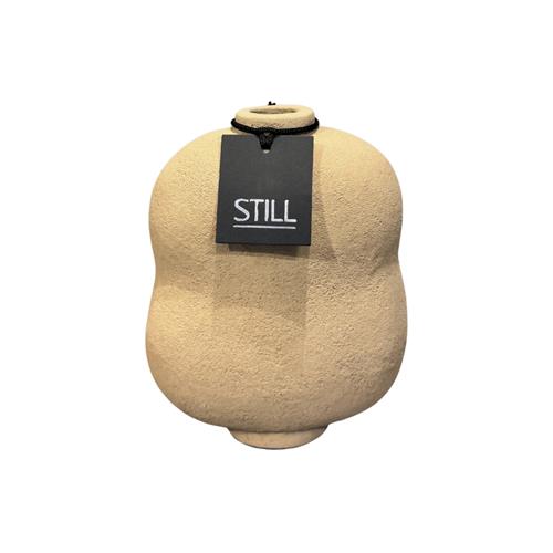 Flat Organic Vase L Butter