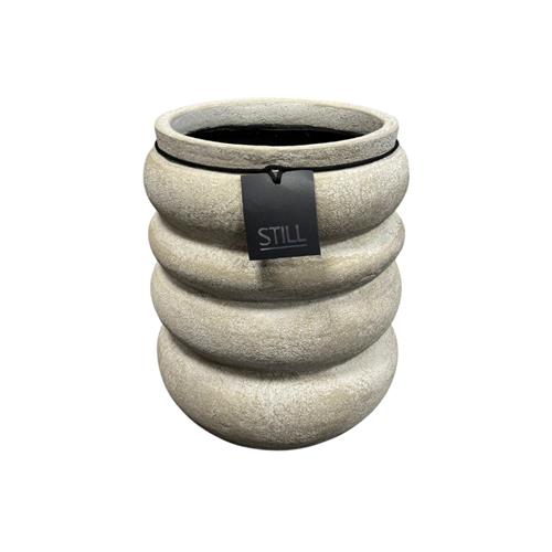 Planter Pot Ribbed L Light