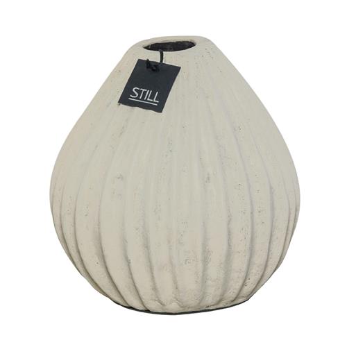 Vase Fan L Beige