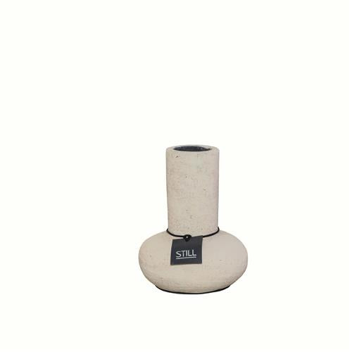 Low Vase M Beige
