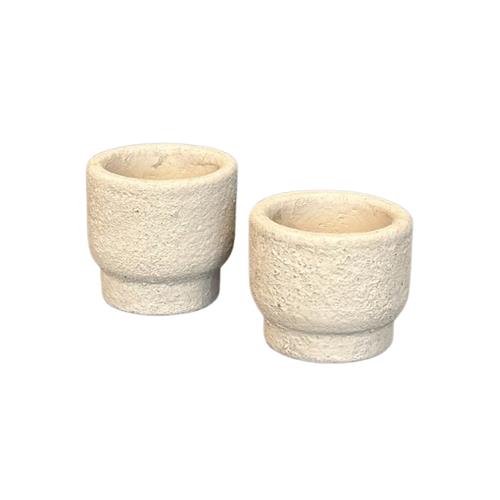 Tea Candle Holder L/M Set Beige