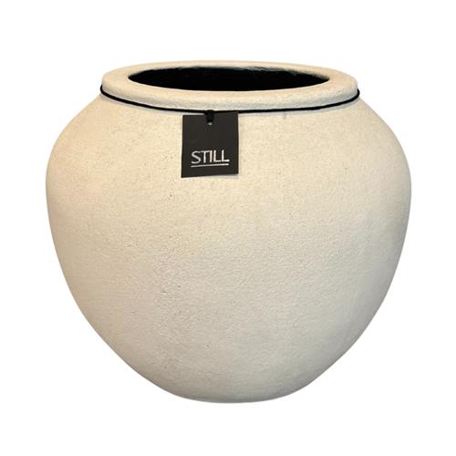 Round Gentong Slim Planter M Beige