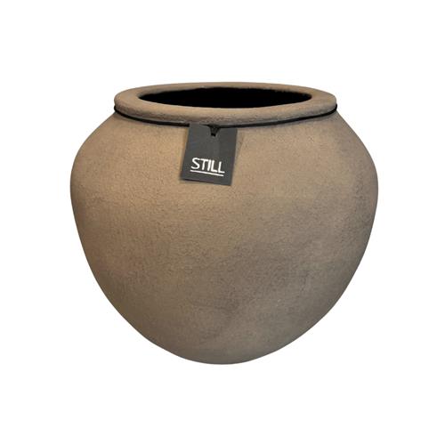 Round Gentong Slim Planter M Espresso
