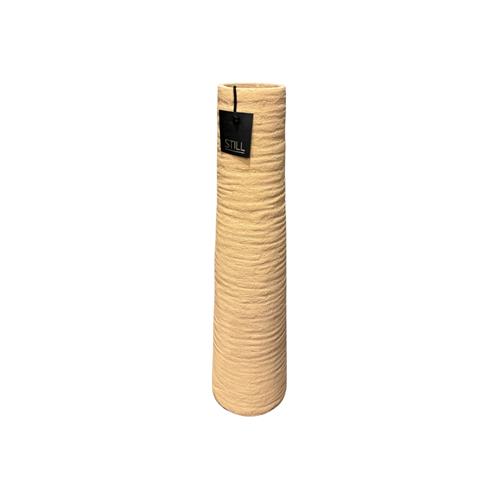 Carv Tall Vase 50 Butter