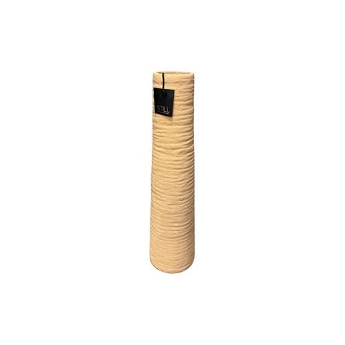Carv Tall Vase 40 Butter