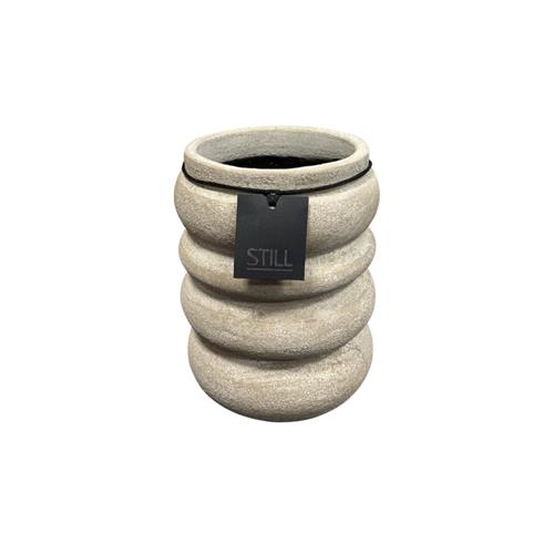 Planter Pot Ribbed M Light