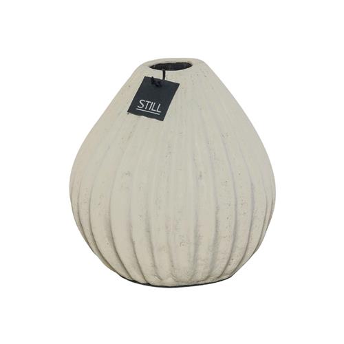 Vase Fan M Beige