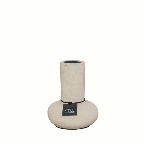 Low Vase L Beige