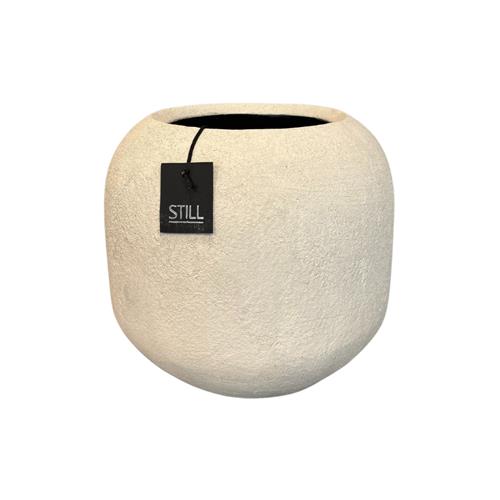Round Low Planter 30 Beige